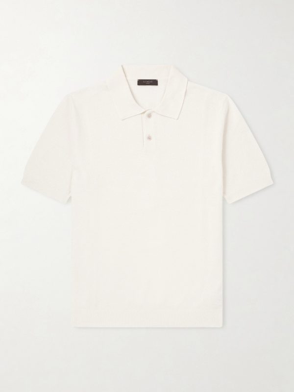 Slim-Fit Cotton-Blend Terry Polo Shirt Slim-Fit Cotton-Blend Terry Polo Shirt