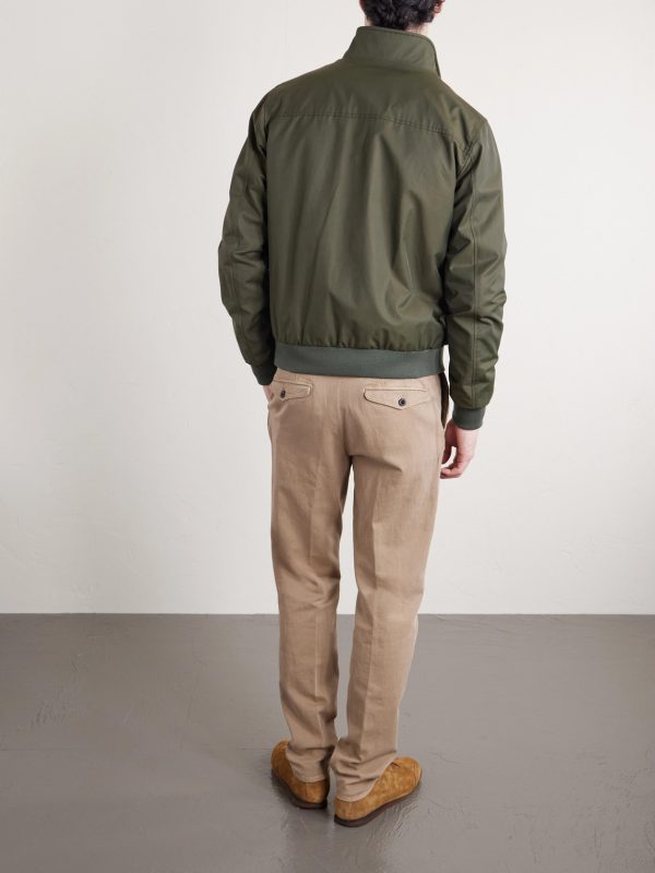 Cotton-Blend Bomber Jacket - BK Cotton-Blend Bomber Jacket - BK