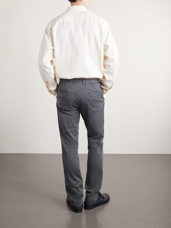 Slim-Fit Tapered Stretch-Cotton Gabardine Trousers - BK Slim-Fit Tapered Stretch-Cotton Gabardine Trousers - BK