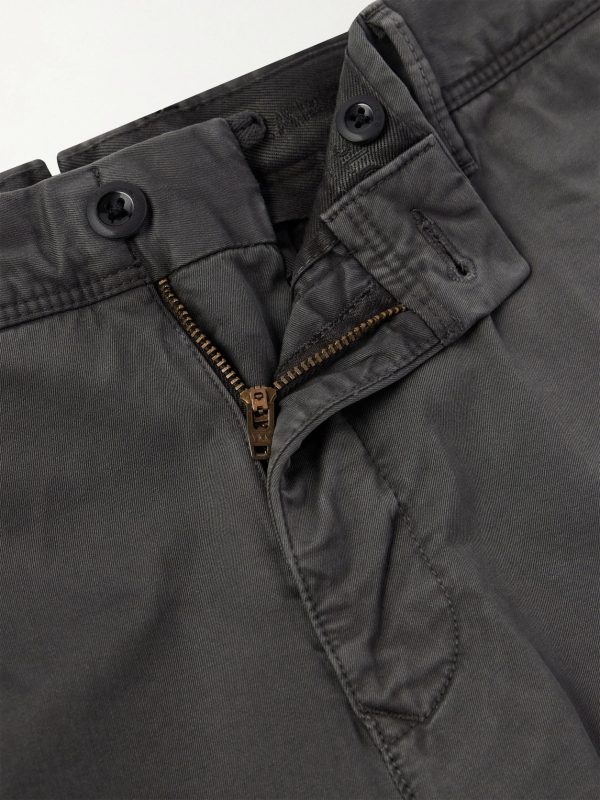 Slim-Fit Tapered Stretch-Cotton Gabardine Trousers - CU Slim-Fit Tapered Stretch-Cotton Gabardine Trousers - CU