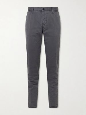 Slim-Fit Tapered Stretch-Cotton Gabardine Trousers Slim-Fit Tapered Stretch-Cotton Gabardine Trousers