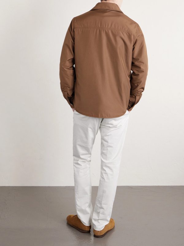 Slim-Fit Tapered Stretch-Cotton Gabardine Trousers - BK Slim-Fit Tapered Stretch-Cotton Gabardine Trousers - BK