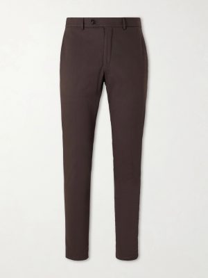 Tapered Stretch-Cotton Trousers