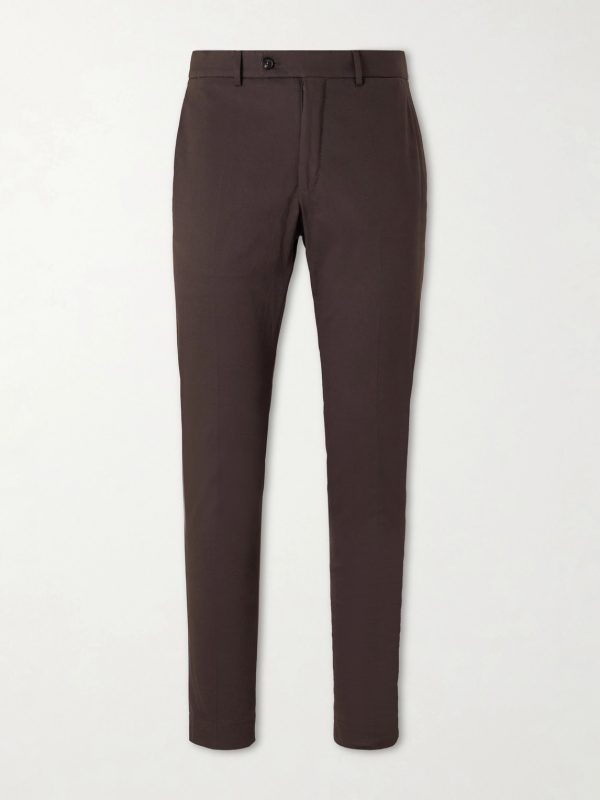 Tapered Stretch-Cotton Trousers Tapered Stretch-Cotton Trousers