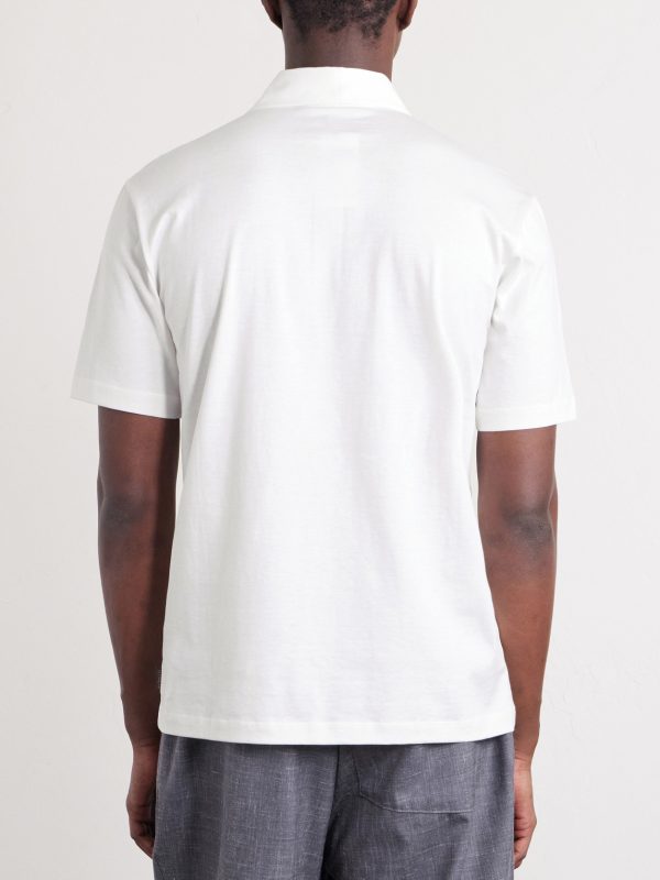 Cotton and Silk-Blend Jersey Polo Shirt - BK Cotton and Silk-Blend Jersey Polo Shirt - BK
