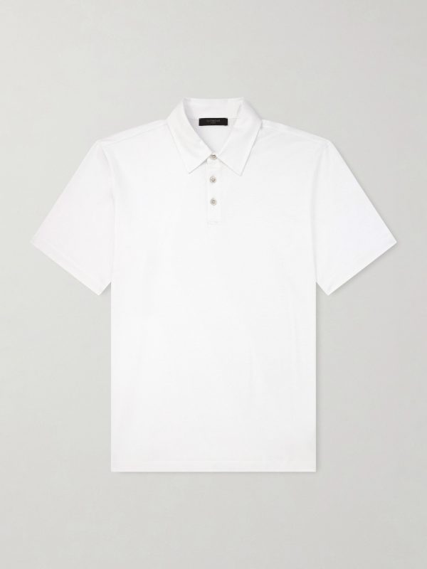 Cotton and Silk-Blend Jersey Polo Shirt Cotton and Silk-Blend Jersey Polo Shirt