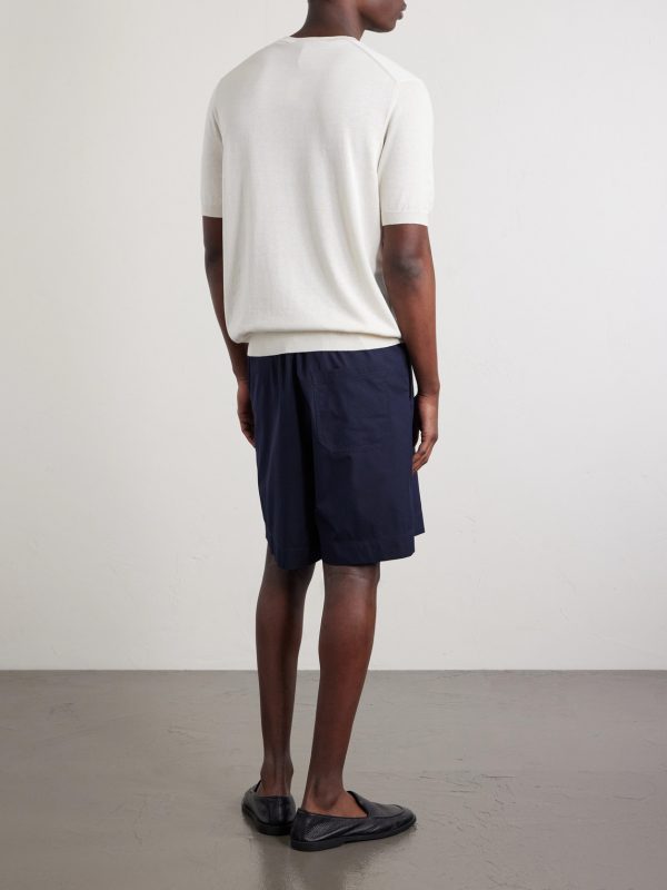 Cotton and Silk-Blend T-Shirt - BK