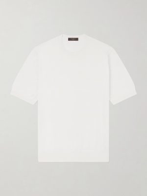 Cotton and Silk-Blend T-Shirt Cotton and Silk-Blend T-Shirt