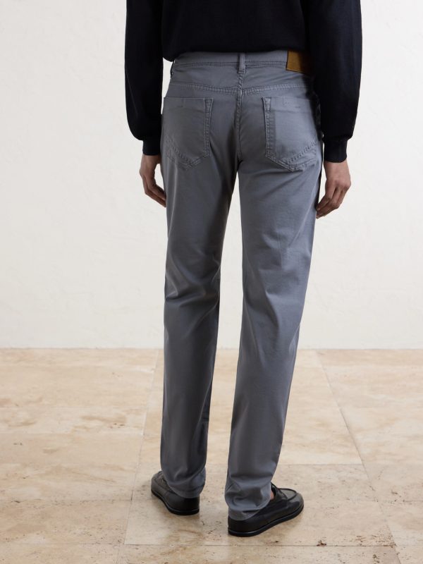 Slim-Fit Stretch Cotton-Blend Gabardine Trousers - BK Slim-Fit Stretch Cotton-Blend Gabardine Trousers - BK