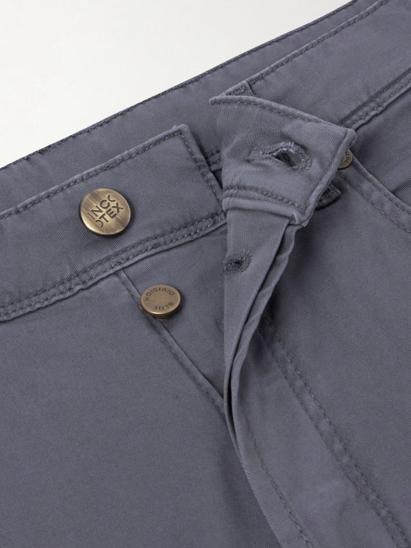 Slim-Fit Stretch Cotton-Blend Gabardine Trousers - E1 Slim-Fit Stretch Cotton-Blend Gabardine Trousers - E1