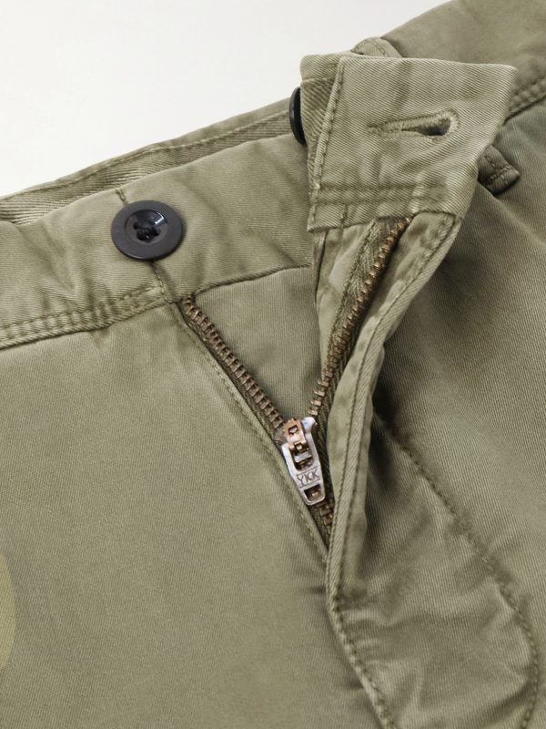 Slim-Fit Tapered Stretch-Cotton Gabardine Trousers - CU Slim-Fit Tapered Stretch-Cotton Gabardine Trousers - CU