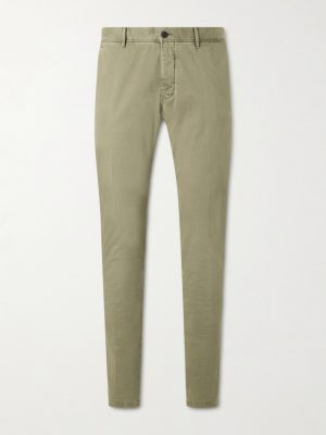 Slim-Fit Tapered Stretch-Cotton Gabardine Trousers Slim-Fit Tapered Stretch-Cotton Gabardine Trousers