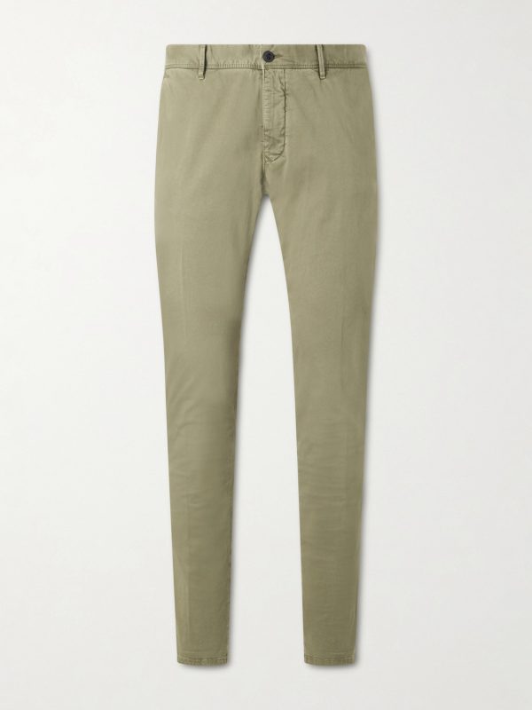 Slim-Fit Tapered Stretch-Cotton Gabardine Trousers Slim-Fit Tapered Stretch-Cotton Gabardine Trousers