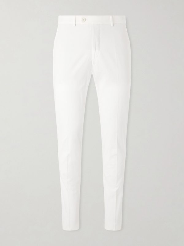 Tapered Stretch-Cotton Trousers