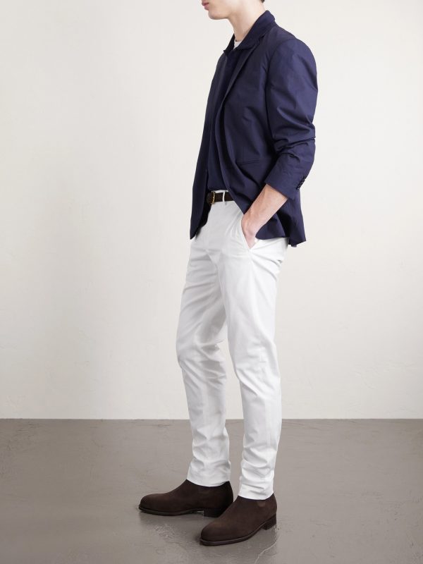 Tapered Stretch-Cotton Trousers - OU