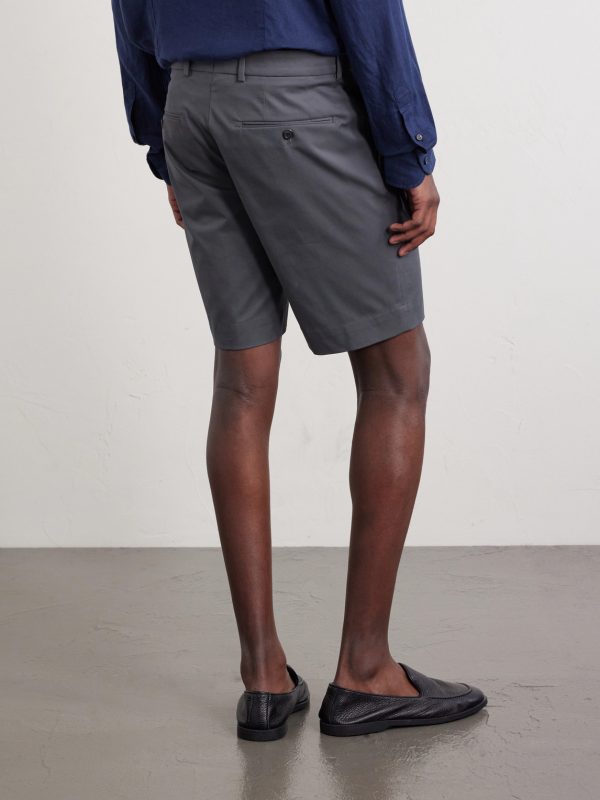 Slim-Fit Cotton-Blend Gabardine Chino Shorts - BK Slim-Fit Cotton-Blend Gabardine Chino Shorts - BK