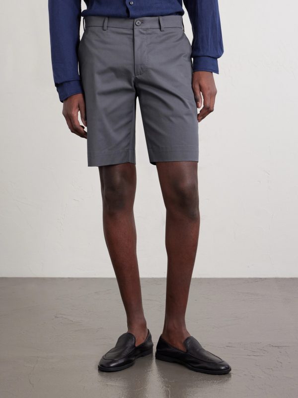 Slim-Fit Cotton-Blend Gabardine Chino Shorts - FR Slim-Fit Cotton-Blend Gabardine Chino Shorts - FR