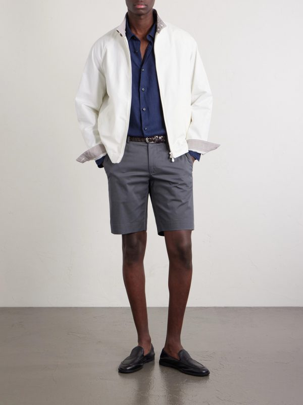 Slim-Fit Cotton-Blend Gabardine Chino Shorts - OU Slim-Fit Cotton-Blend Gabardine Chino Shorts - OU