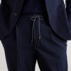 Tapered Cotton-Blend Seersucker Trousers - CU