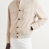 Suede Bomber Jacket - FR Suede Bomber Jacket - FR