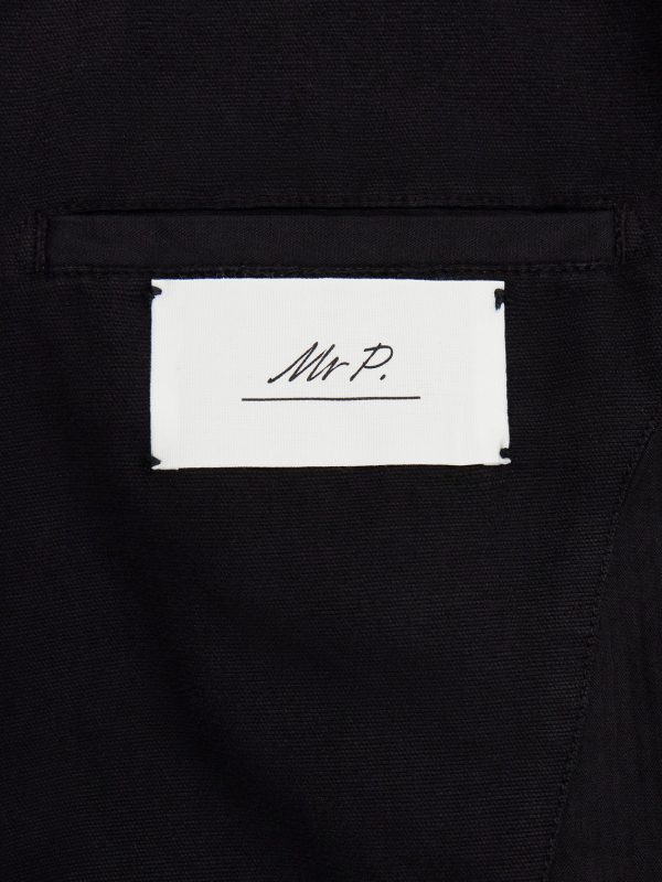 Corduroy-Trimmed Organic Cotton Coach Jacket - E1