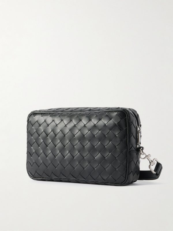 Intrecciato Leather Pouch - BK