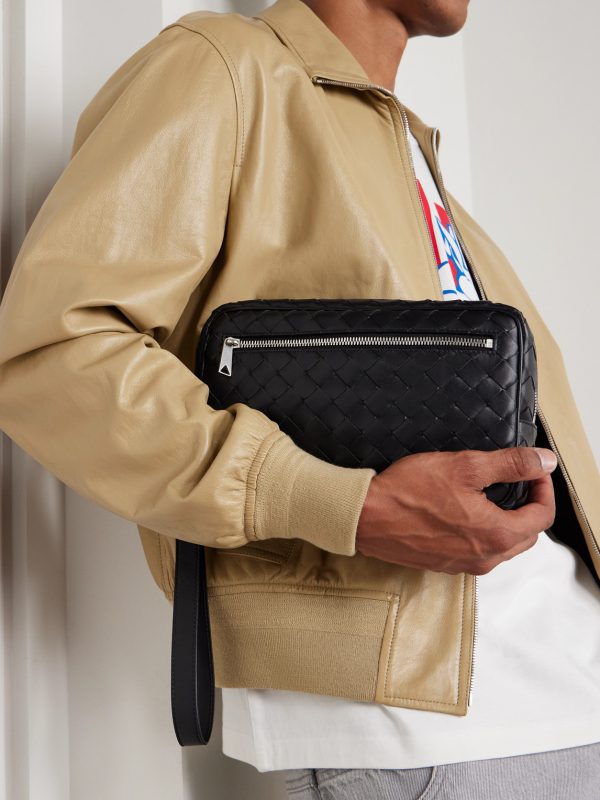 Intrecciato Leather Pouch - OU