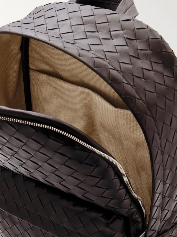 Intrecciato Leather Backpack - E1