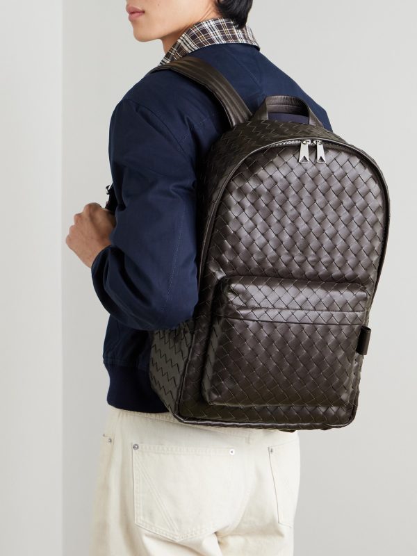 Intrecciato Leather Backpack - OU