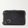 Intrecciato Leather Messenger Bag