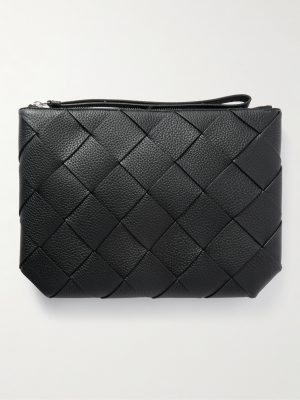 Diago Intrecciato Full-Grain Leather Pouch Diago Intrecciato Full-Grain Leather Pouch