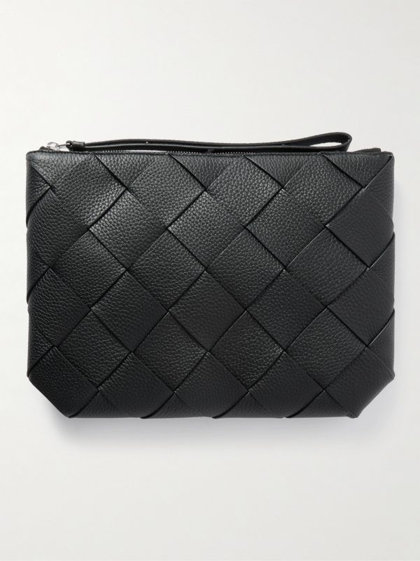 Diago Intrecciato Full-Grain Leather Pouch