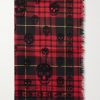 Fringed Checked Wool and Silk-Blend Scarf