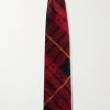 8cm Logo-Embroidered Checked Silk Tie - OU 8cm Logo-Embroidered Checked Silk Tie - OU