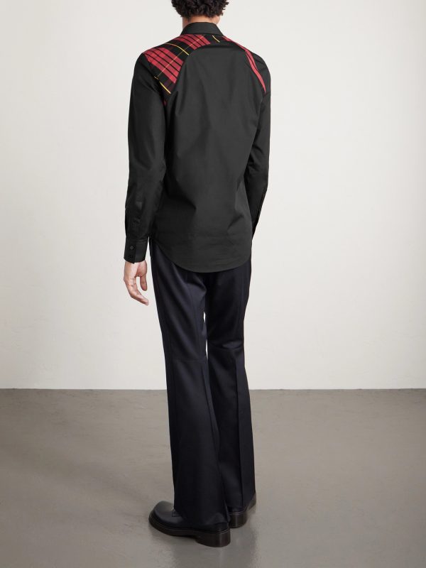 Panelled Cotton Shirt - BK Panelled Cotton Shirt - BK