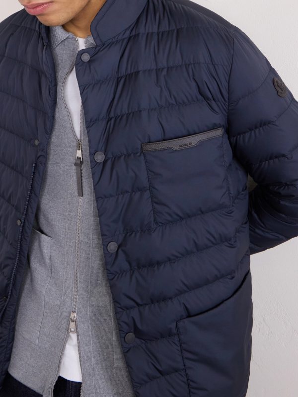Kenai Leather-Trimmed Quilted Shell Down Jacket - CU
