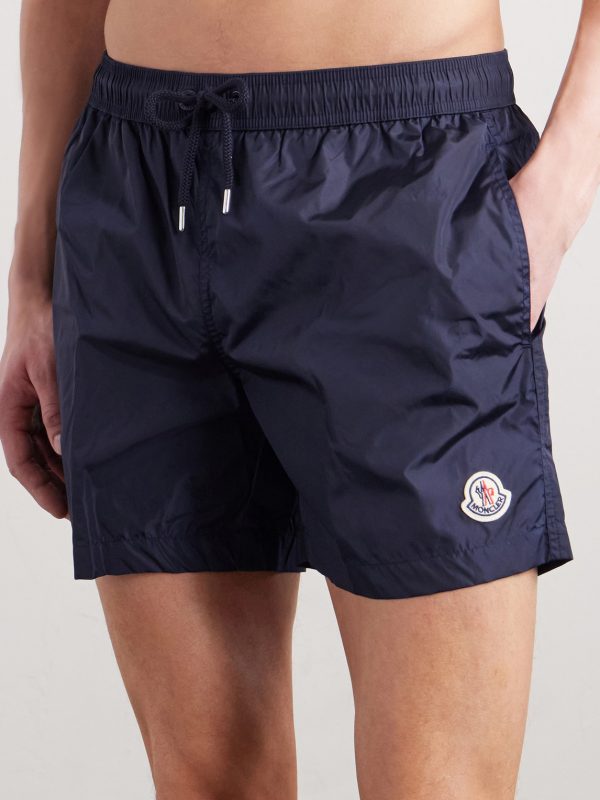 Slim-Fit Mid-Length Logo-Appliquéd Swim Shorts - FR