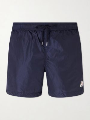 Slim-Fit Mid-Length Logo-Appliquéd Swim Shorts Slim-Fit Mid-Length Logo-Appliquéd Swim Shorts