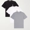Three-Pack Logo-Appliquéd Cotton-Jersey T-Shirts Three-Pack Logo-Appliquéd Cotton-Jersey T-Shirts