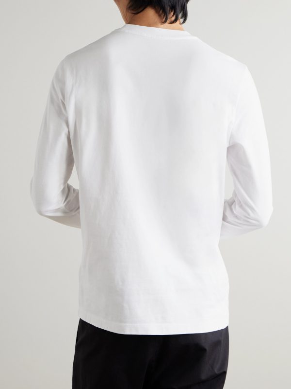 Logo-Flocked Cotton-Jersey T-Shirt - BK Logo-Flocked Cotton-Jersey T-Shirt - BK