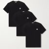 Three-Pack Logo-Appliquéd Cotton-Jersey T-Shirts Three-Pack Logo-Appliquéd Cotton-Jersey T-Shirts