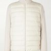 Shell-Trimmed Ribbed Wool Down Zip-Up Cardigan Shell-Trimmed Ribbed Wool Down Zip-Up Cardigan