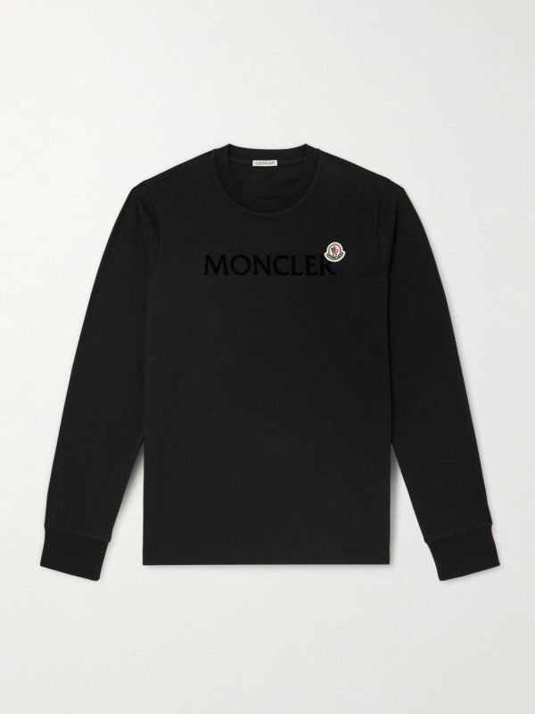 Logo-Flocked Cotton-Jersey T-Shirt