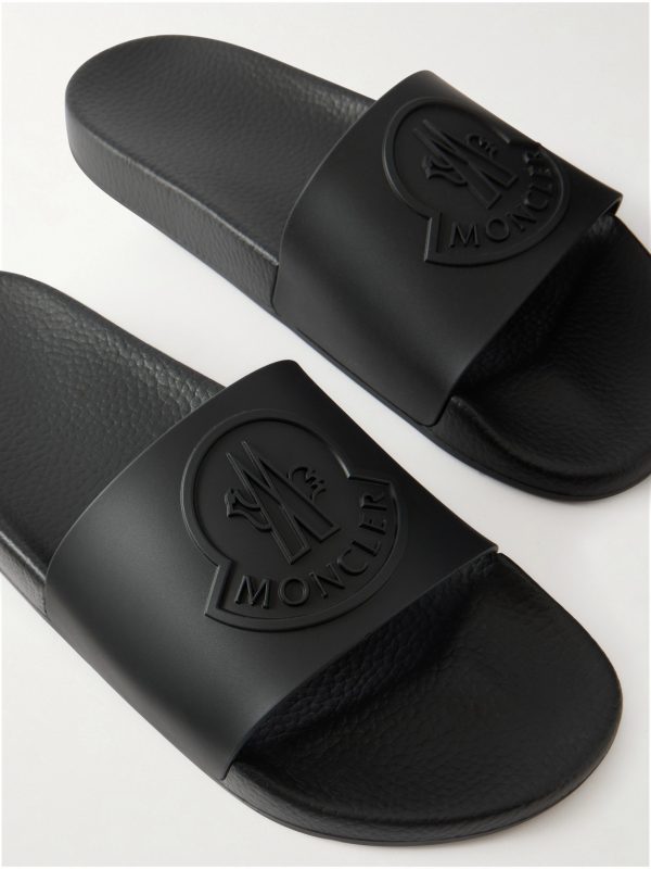 Basile Logo-Embossed Rubber Slides - CU Basile Logo-Embossed Rubber Slides - CU