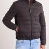Luray Slim-Fit Leather-Trimmed Quilted Jersey Down Jacket - FR Luray Slim-Fit Leather-Trimmed Quilted Jersey Down Jacket - FR