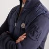 Panelled Cotton and Quilted Shell Down Zip-Up Cardigan - CU Panelled Cotton and Quilted Shell Down Zip-Up Cardigan - CU