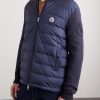 Panelled Cotton and Quilted Shell Down Zip-Up Cardigan - FR Panelled Cotton and Quilted Shell Down Zip-Up Cardigan - FR