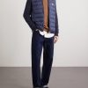 Panelled Cotton and Quilted Shell Down Zip-Up Cardigan - OU Panelled Cotton and Quilted Shell Down Zip-Up Cardigan - OU