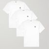 Three-Pack Logo-Appliquéd Cotton-Jersey T-Shirts Three-Pack Logo-Appliquéd Cotton-Jersey T-Shirts