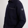 Leather-Trimmed Virgin Wool Zip-Up Cardigan - CU Leather-Trimmed Virgin Wool Zip-Up Cardigan - CU